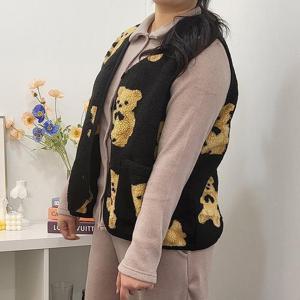 [강물처럼]아이우먼 리본곰캐릭터털조끼 DLK777M502 빅사이즈 (3