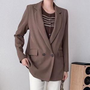 [강물처럼]아이우먼 시크세미싱글무지자켓 BNT737M502 빅사이즈