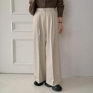 [강물처럼]아이우먼 하이웨스트투턱슬랙스 LTQ534M502 빅사이즈