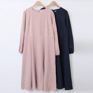 [강물처럼]빅사이즈롱원피스 T677L501 린다라운드셔링훌원피스 W