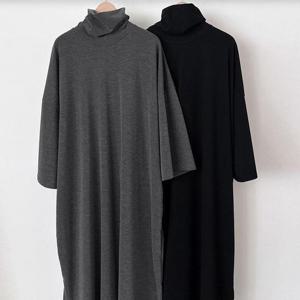 [강물처럼]빅사이즈폴라원피스 T673L501 소프트폴라오버핏원피스