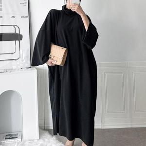 [강물처럼]아이우먼 심플터틀넥소프트원피스 GLT673M501 빅사이