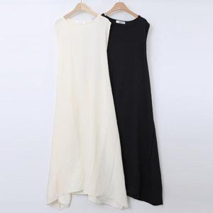 [강물처럼]빅사이즈조끼원피스 T695L501 모먼랩플레어나시원피스