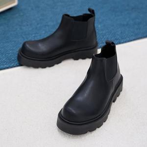 [디자이어로즈][디자이어로즈] 키높이굽 남자 봄 가죽 첼시부츠