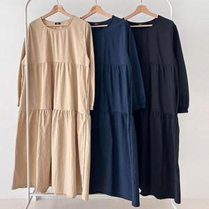 [강물처럼]빅사이즈플레어원피스 T699L501 바스락캉캉루즈원피스