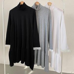 [강물처럼]빅사이즈레이스원피스 T638L501 걸스스판기모폴라원피