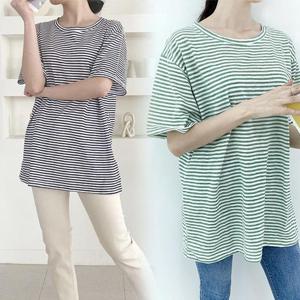 [강물처럼]위쉬몰 ZY 스트라이프반팔티셔츠(E160H405) 빅사이즈