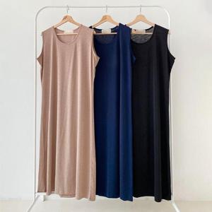 [강물처럼]빅사이즈사랑해요 G924L405 스판실키민소매원피스 LD