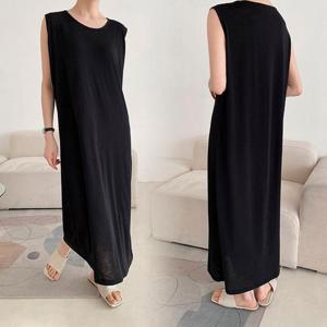 [강물처럼]위쉬몰 LD 실키민소매롱원피스(G924H405) 빅사이즈 (1