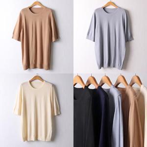 [강물처럼]위쉬몰 AP 라운드실크반팔티E77(I631H405) 빅사이즈 (