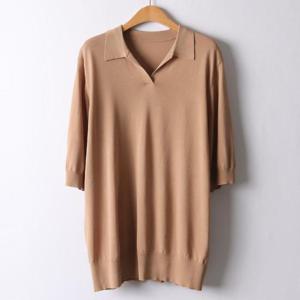 [강물처럼]아이우먼 소프트오픈카라반팔티 API790M405 빅사이즈