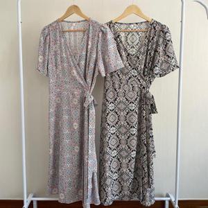 [강물처럼]빅사이즈사랑해요 G968L405 페이즐리패턴랩원피스 YP