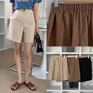 [강물처럼]위쉬몰 LT 쎄이버튼린넨4부반바지(S023H405) 빅사이즈