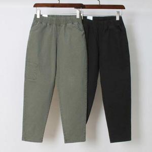 [강물처럼]빅사이즈사랑해요 P018L404 면카치온밴드배기팬츠 LO