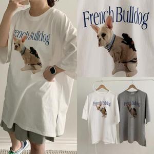 [강물처럼]위쉬몰 MO 프렌치불독라운드면티(S004H404) 빅사이즈