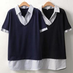 [강물처럼]위쉬몰 MN 크로스카라줄지셔츠(5700H404) 빅사이즈 (1