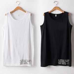 [강물처럼]위쉬몰 MN 스마일텍스트롱나시(D776H404) 빅사이즈 (1