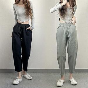 [강물처럼]위쉬몰 LO 카치온스판배기팬츠755(P018H404) 빅사이즈