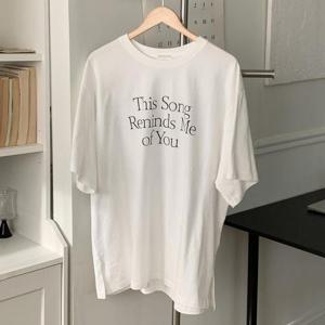 [강물처럼]아이우먼 이노래박스핏라운드티 MOS008M404 빅사이즈