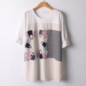 [강물처럼]아이우먼 소매프릴백블라우스 RII687M404 빅사이즈 (1