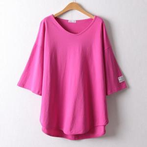 [강물처럼]아이우먼 빅패치오버핏반팔티 RID350M404 빅사이즈 (1