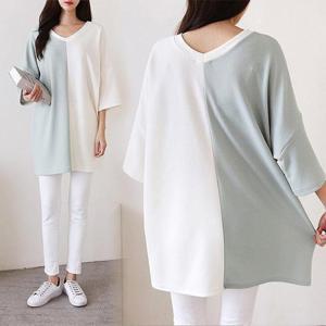 [강물처럼]위쉬몰 IL 하프브이넥5부롱박스(C834H404) 빅사이즈 (