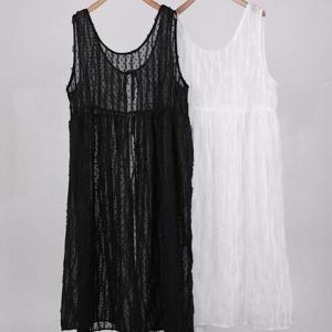 [강물처럼]빅사이즈사랑해요 Q979L404 웨이브리본시스루로브 TG