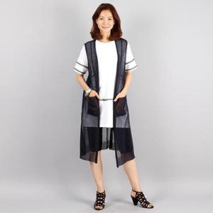 [강물처럼]빅사이즈사랑해요 0321L404 비치니트포켓조끼 RM (150