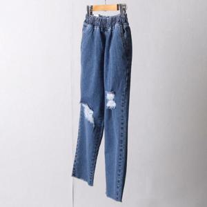 [강물처럼]빅사이즈사랑해요 I272L404 오픈데미지배기팬츠 LO (1