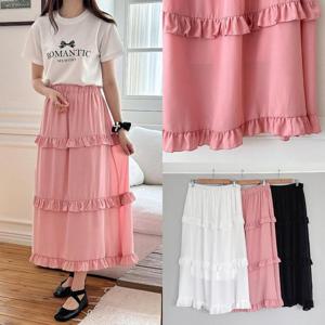 [강물처럼]위쉬몰 RD 걸스프릴캉캉롱스커트(Q929H404) 빅사이즈