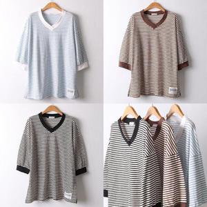 [강물처럼]위쉬몰 OL 겹브이넥단가라7부티(I517H404) 빅사이즈 (