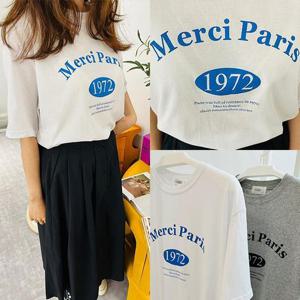 [강물처럼]위쉬몰 GY 파리스심플로고반팔티(P254H404) 빅사이즈