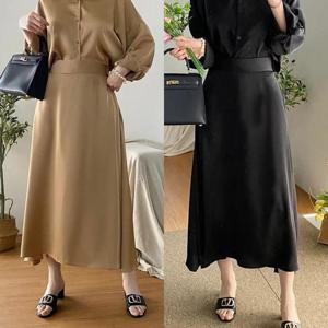 [강물처럼]위쉬몰 RA 샤틴후레아A라인스커트(Q856H404) 빅사이즈