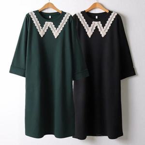 [강물처럼]위쉬몰 MN 레이스카라포켓원피스(I418H403) 빅사이즈