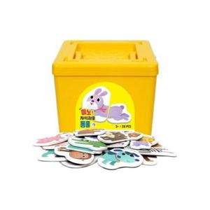 [문구] 마그피아 용기형 두조각 동물 자석퍼즐 MRMP-004