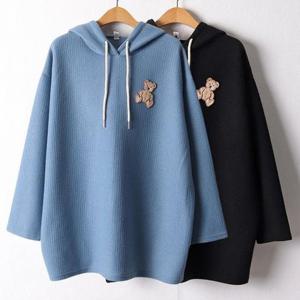 [강물처럼]위쉬몰 OL 곰돌이자수후드티셔츠(I046H402) 빅사이즈