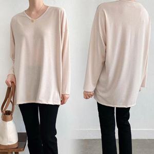 [강물처럼]위쉬몰 LD CV2브이넥긴팔팃셔츠(K394H402) 빅사이즈 (