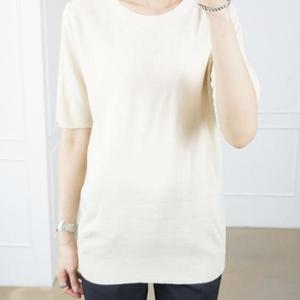 [의류] 기본 라운드넥 무지 반팔 니트 티셔츠 빅사이즈