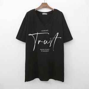 [강물처럼]아이우먼 드림딥브이넥반팔티 POG693M402 빅사이즈 (1