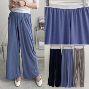 [강물처럼]위쉬몰 ZY 블링펄밴딩와이드팬츠(Q670H402) 빅사이즈