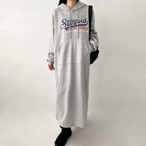 [강물처럼]아이우먼 스탠프린팅기모원피스 BUT629M501 빅사이즈