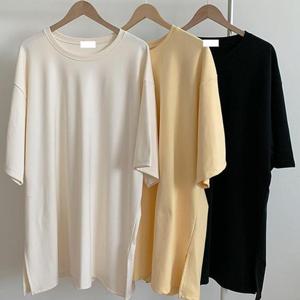 [강물처럼]빅사이즈무지원피스 T603L412 컴포트트임미니원피스 M