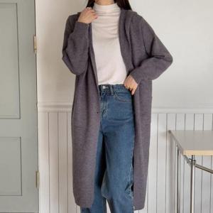 [강물처럼]아이우먼 조이니트후드롱가디건 SMT615M501 빅사이즈