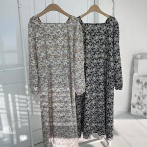 [강물처럼]빅사이즈사랑해요 Q627L402 빌리지플라워사각원피스 Y