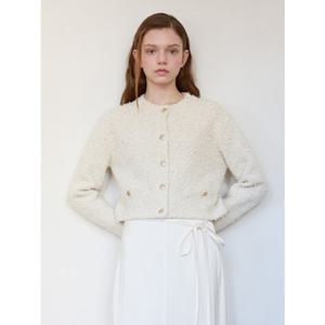 올리브데올리브 (OK5SD263) 금장 단추 트위드 니트 가디건