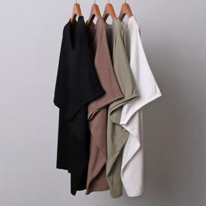 [강물처럼]빅사이즈사랑해요 E027L402 브이넥절개롱반팔티 IL (1