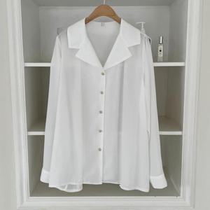 [강물처럼]아이우먼 매트브이카라블라우스 GOQ623M402 빅사이즈