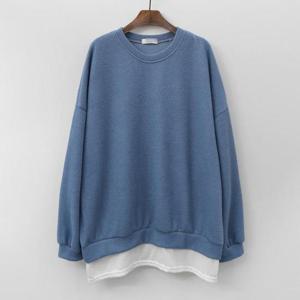 [강물처럼]아이우먼 루즈핏레이어드맨투맨 ILE855M402 빅사이즈