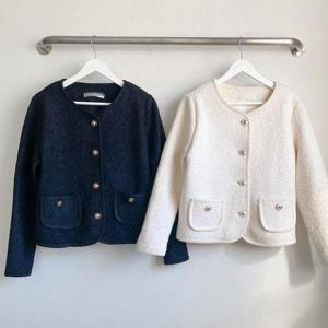 [강물처럼]빅사이즈사랑해요 P986L402 블로썸트위드골디자켓 BN