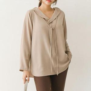 [강물처럼]아이우먼 둥근카라끈블라우스 NBB045M402 빅사이즈 (1